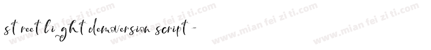 streetlightdemoversion script字体转换